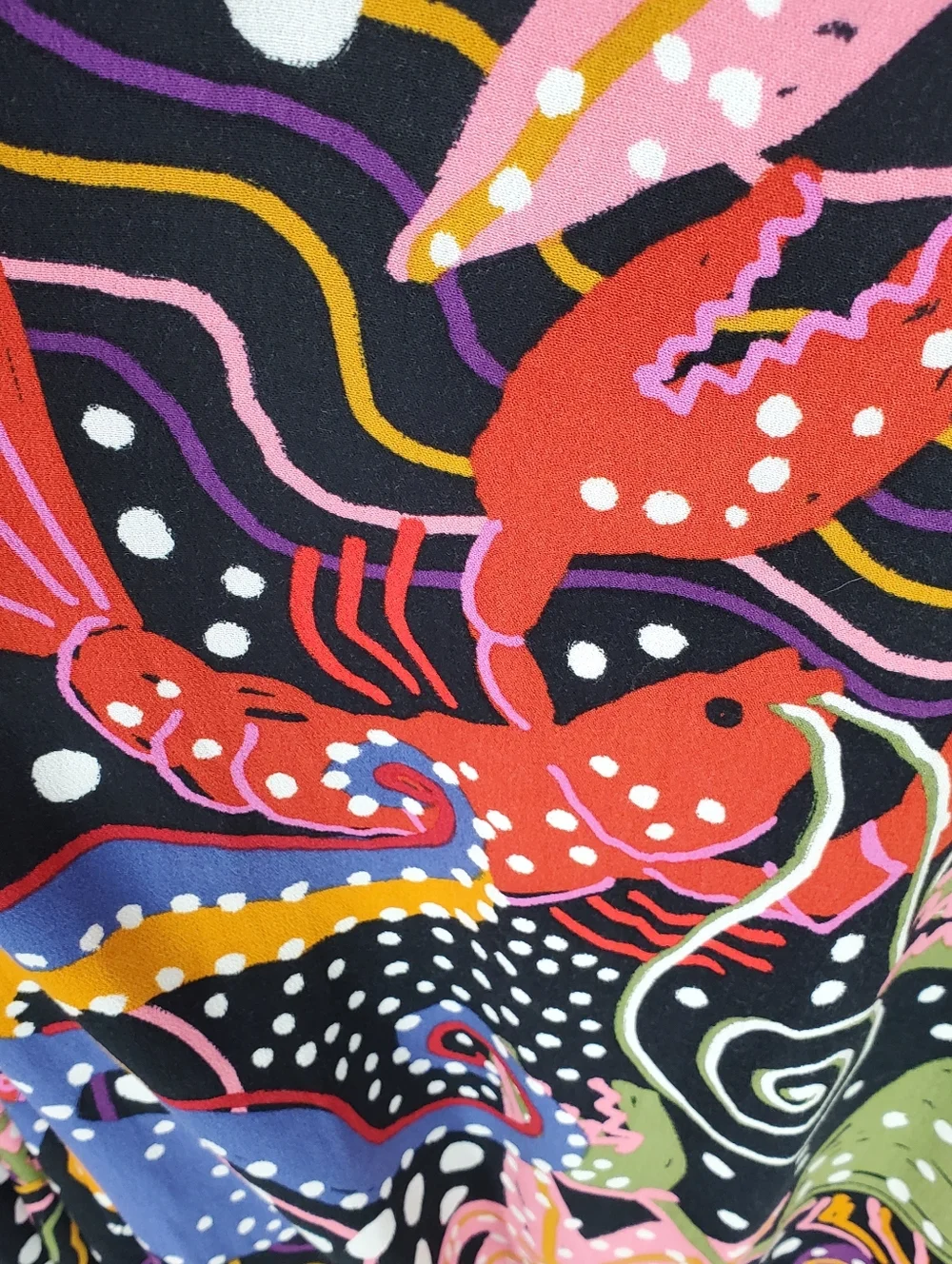 Farm Rio Under the Sea Plunge Neck Maxi Dress Beach Vacation Cruise Wedding Sz S - Picture 15 of 16